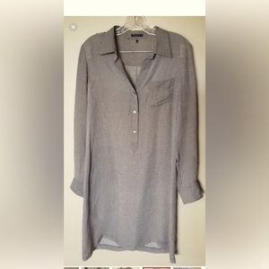 THEORY Shirt Dress Button Abstract Dots